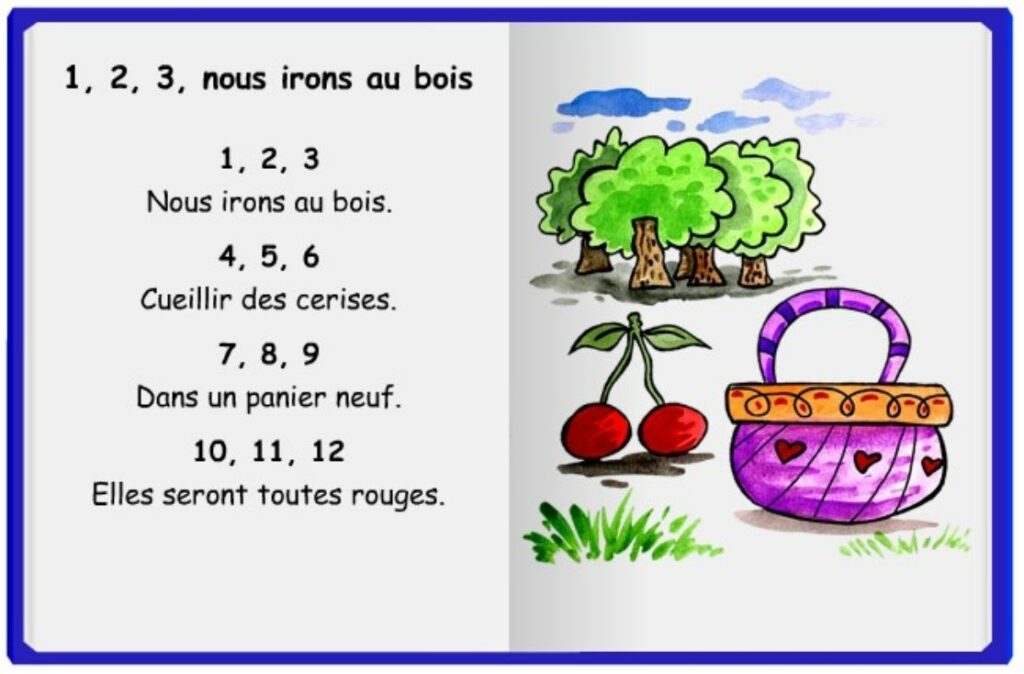 comptine 1-2-3 au bois